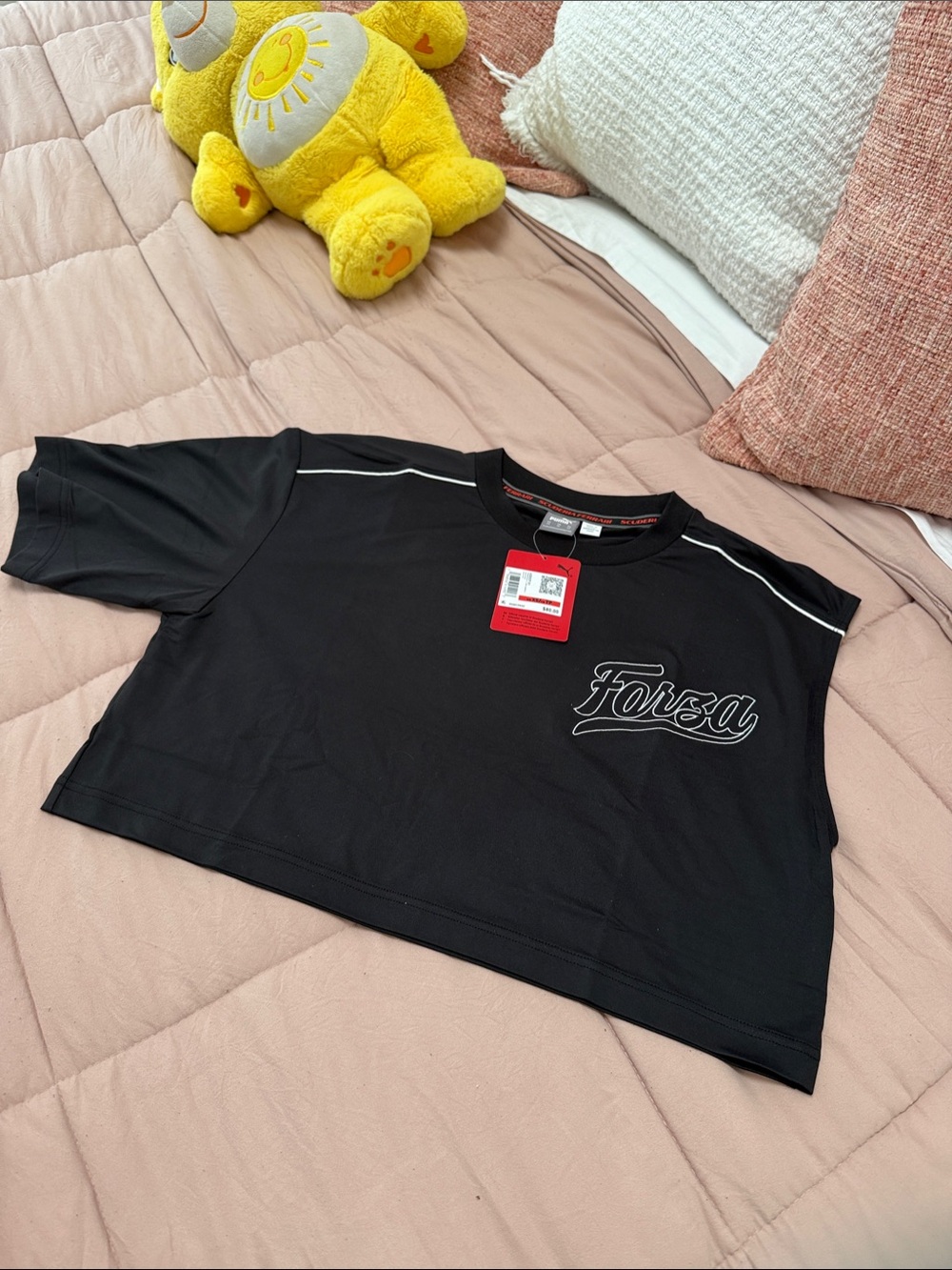 Ferrari Puma Black Crop Adult Shirt